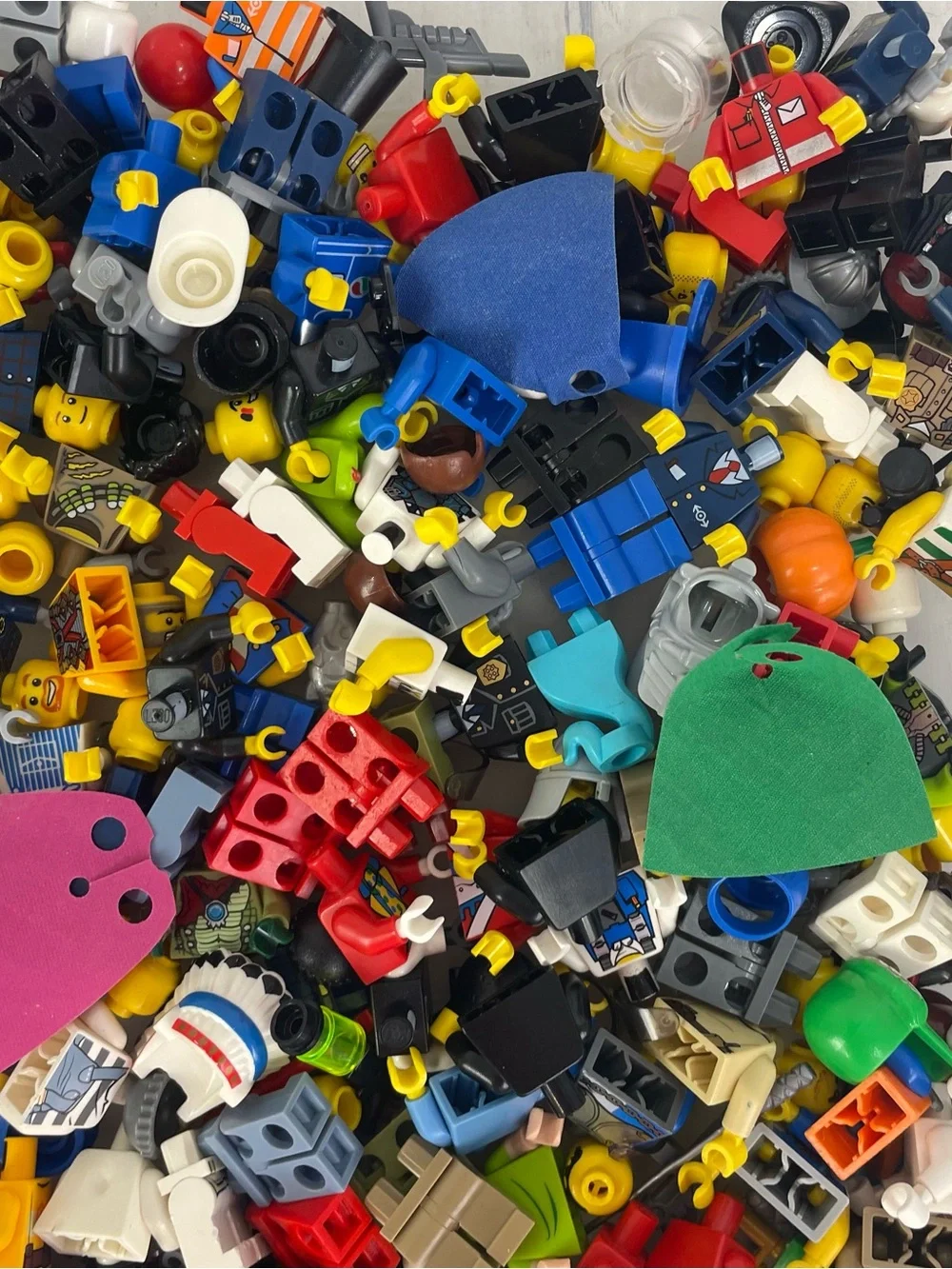 2 Pounds of Assorted Minifigure Pieces, Good Condition